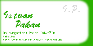 istvan pakan business card